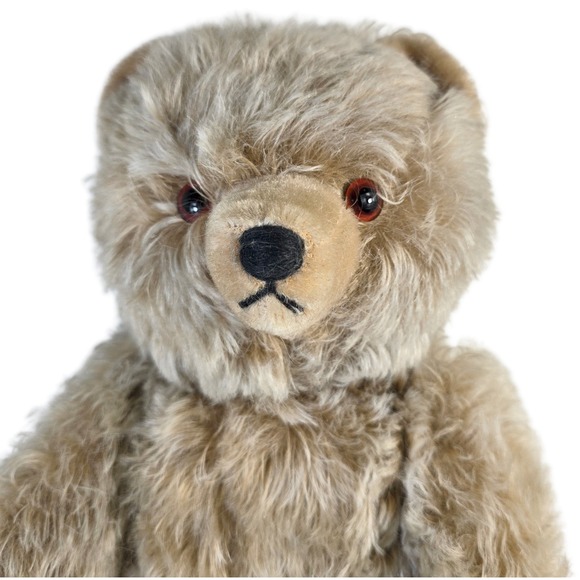 1950s VTG 18 Mohair Teddy Bear Fully Jointed Growler Hump Back Gebrüder Hermann